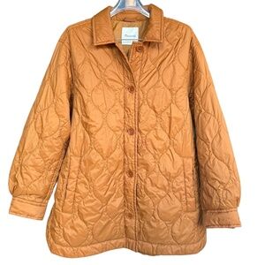 Madewell‎ Plus Airpuff Burnt Orange Shirt-Jacket Sz 1X